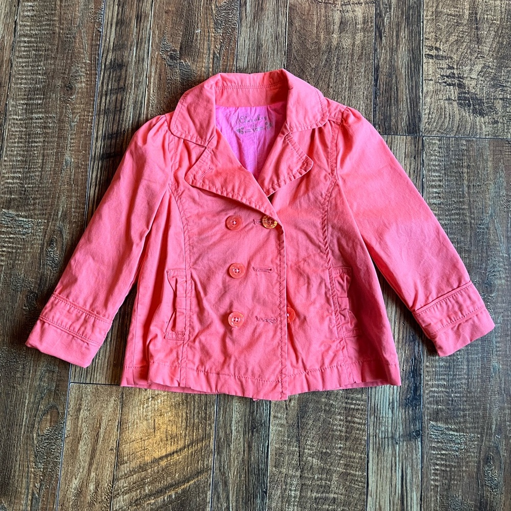 Cherokee Coral Pea Coat for Kids